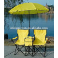 Picnic Doble Silla Plegable w Paraguas Tabla de Enfriables Plegable Beach Camping Silla